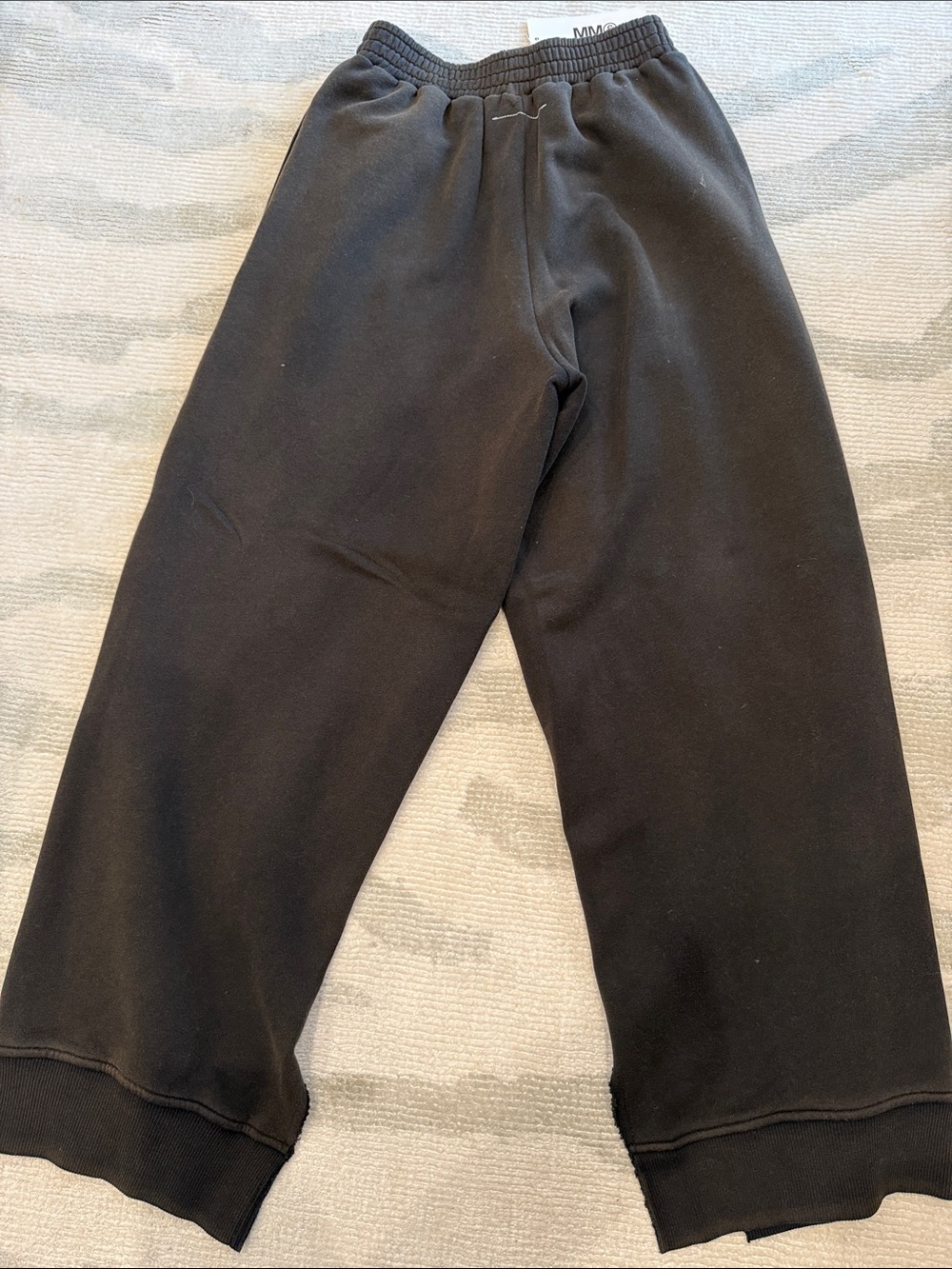 MM6 Margiela sweatpants with slits. Faded black, in some places has a brown tone - Picture 6 of 7